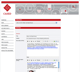 CASED Administrationsinterface
