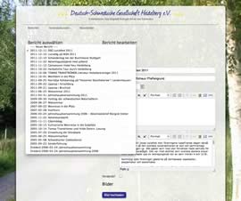 Deutsch-Schwedische Gesellschaft Administrationsinterface
