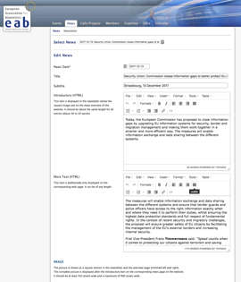EAB News Interface