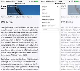 Webauftritt EVA-Berlin Mobile